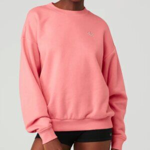 Alo Accolade Crewneck Sweatshirt - Strawberry Lemonade - Size Small